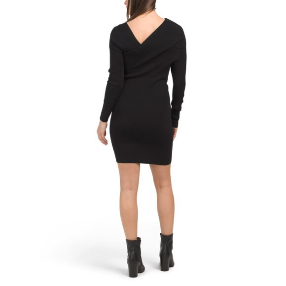 LINE & DOT Black Sylvie Sweater Mini Dress - Picture 2 of 2